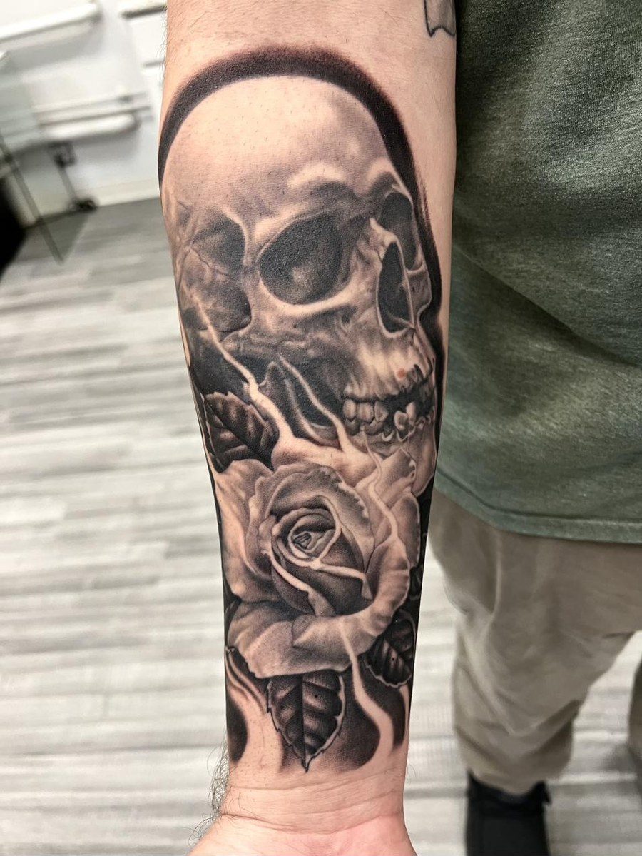 Black and grey tattoo