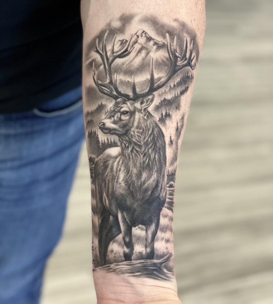 Black and grey tattoo