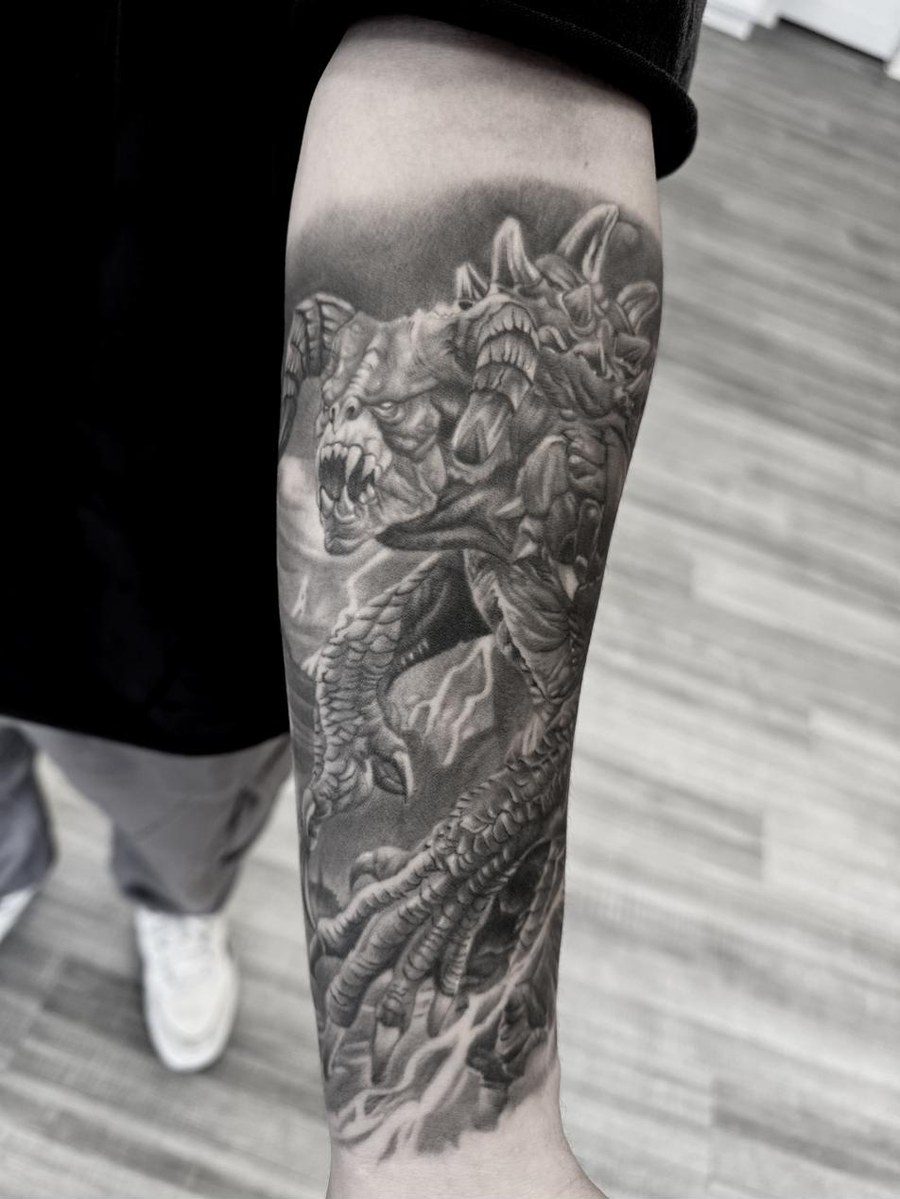 Black and grey tattoo